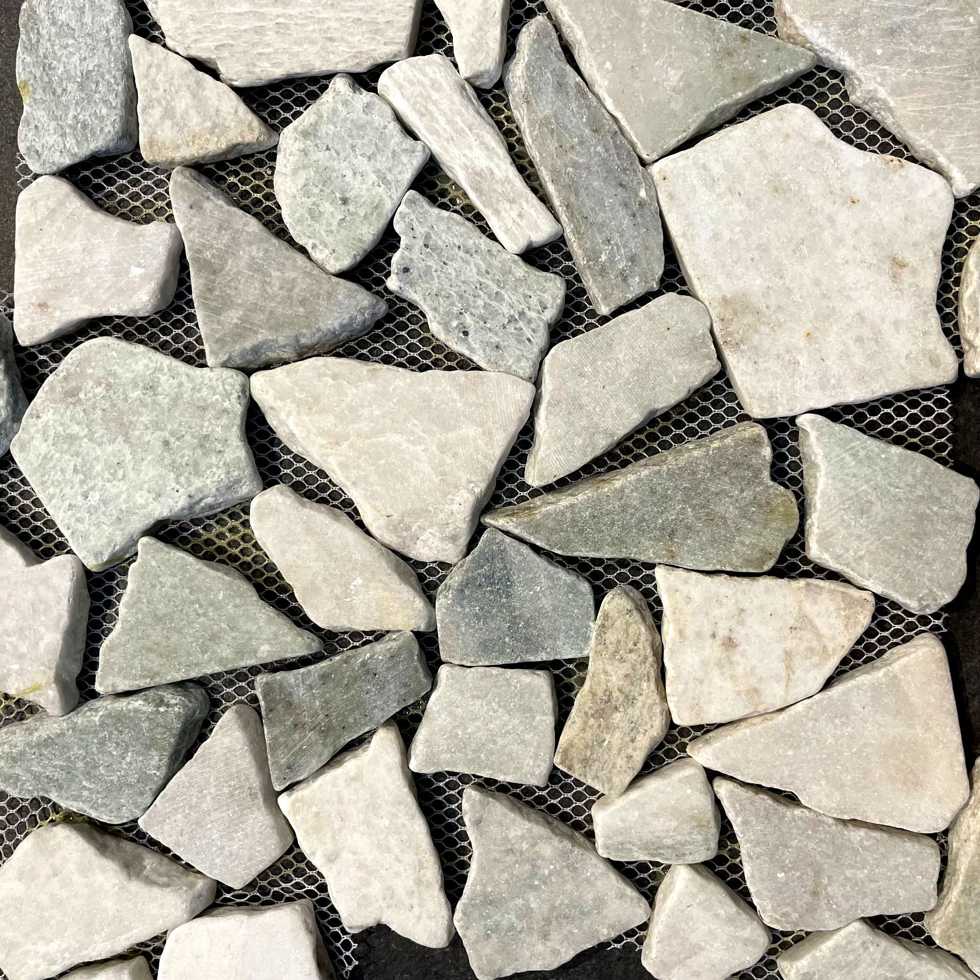 Mosaic Sheets, Natural Stone, Jade, Random cut 