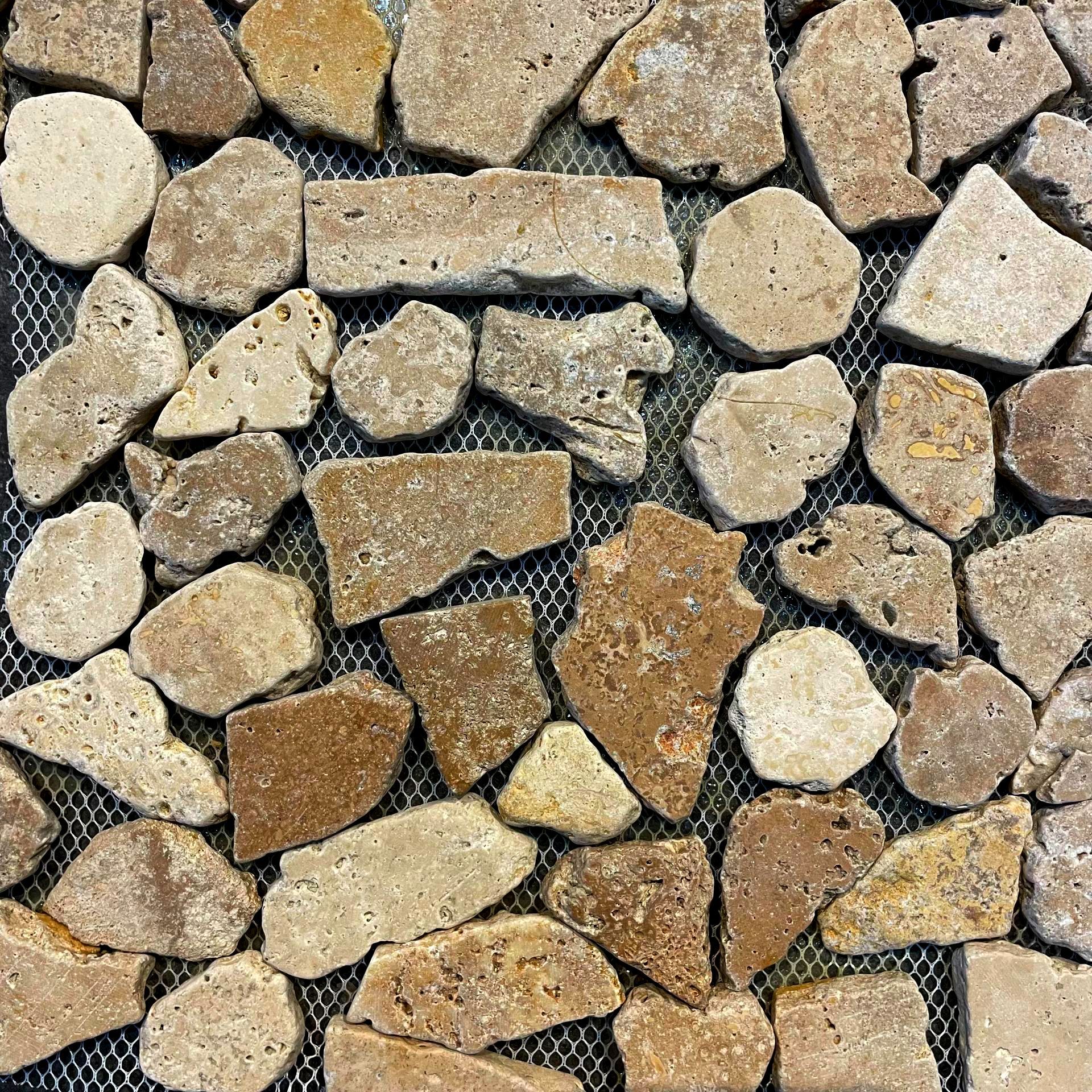 Travertine Mosaic, Random Cut, 