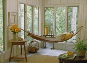 hammock in sun room