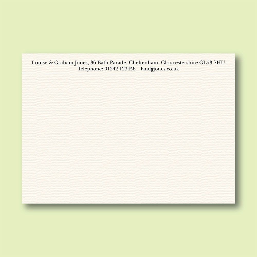 correspondence cards and address card printing