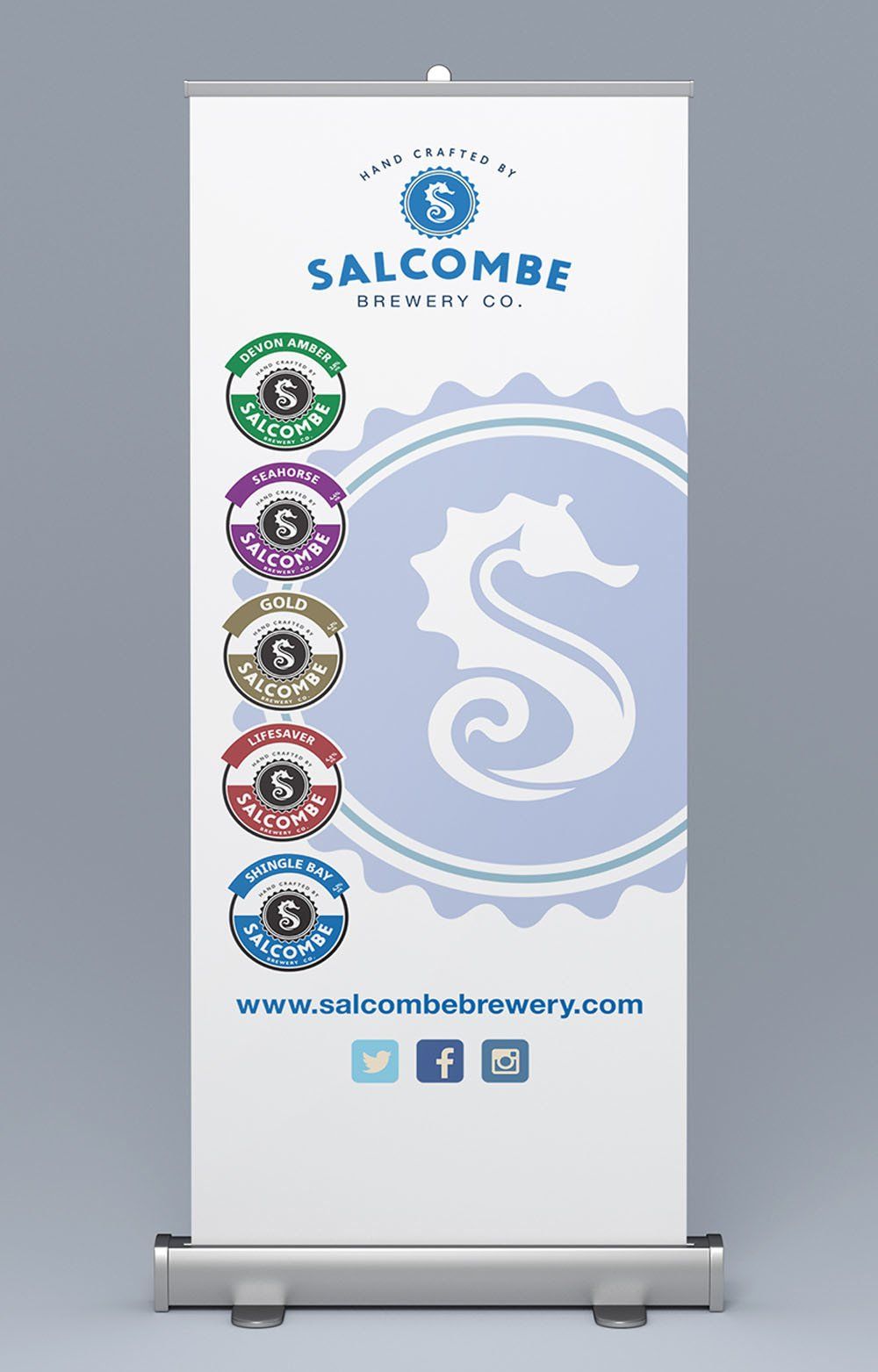 salcombe brewery roll up banners in south devon by nick walker printing
