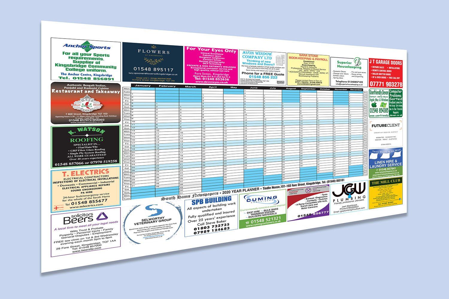 printing of wall calendars and wall planners