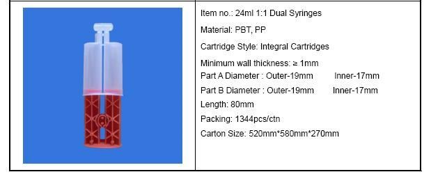 24 ml Cartridge Dimensions