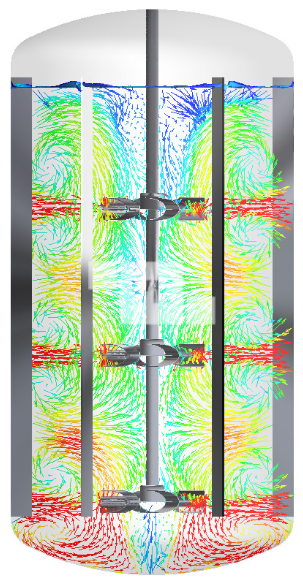 Curved Blade Gas Dispersion