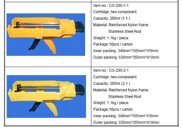 200 ml Cartridge Dimensions