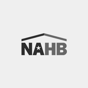 The nahb logo is a black and white image of a house.
