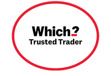 The which trusted trader logo is in a red circle.