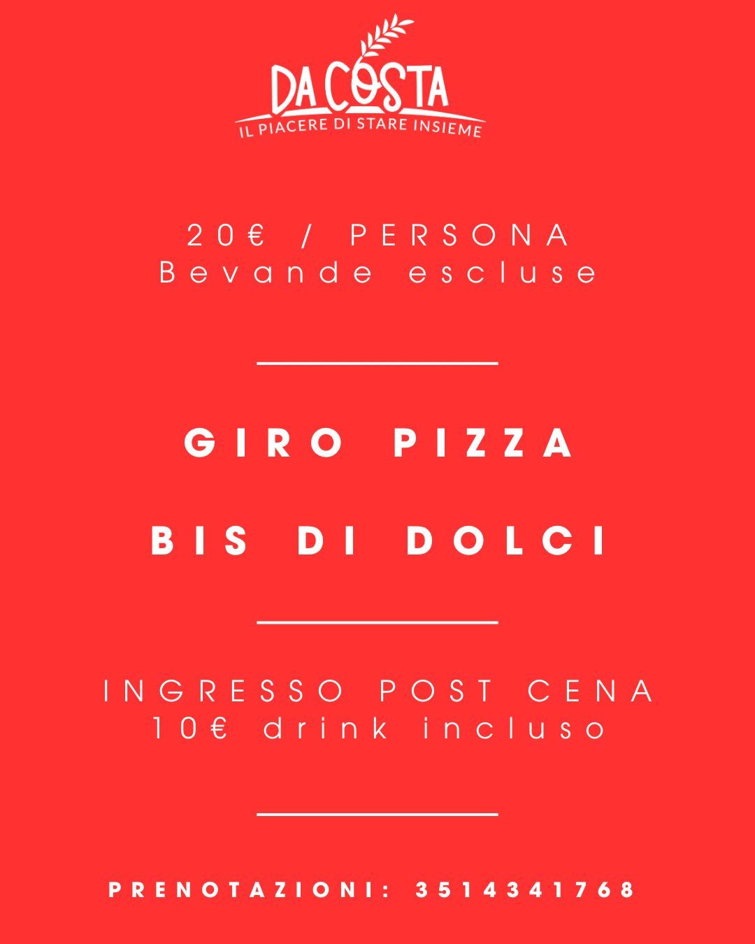 Volantino rosso pubblicitario 