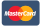 MasterCard logo with red and orange overlapping circles and white text.