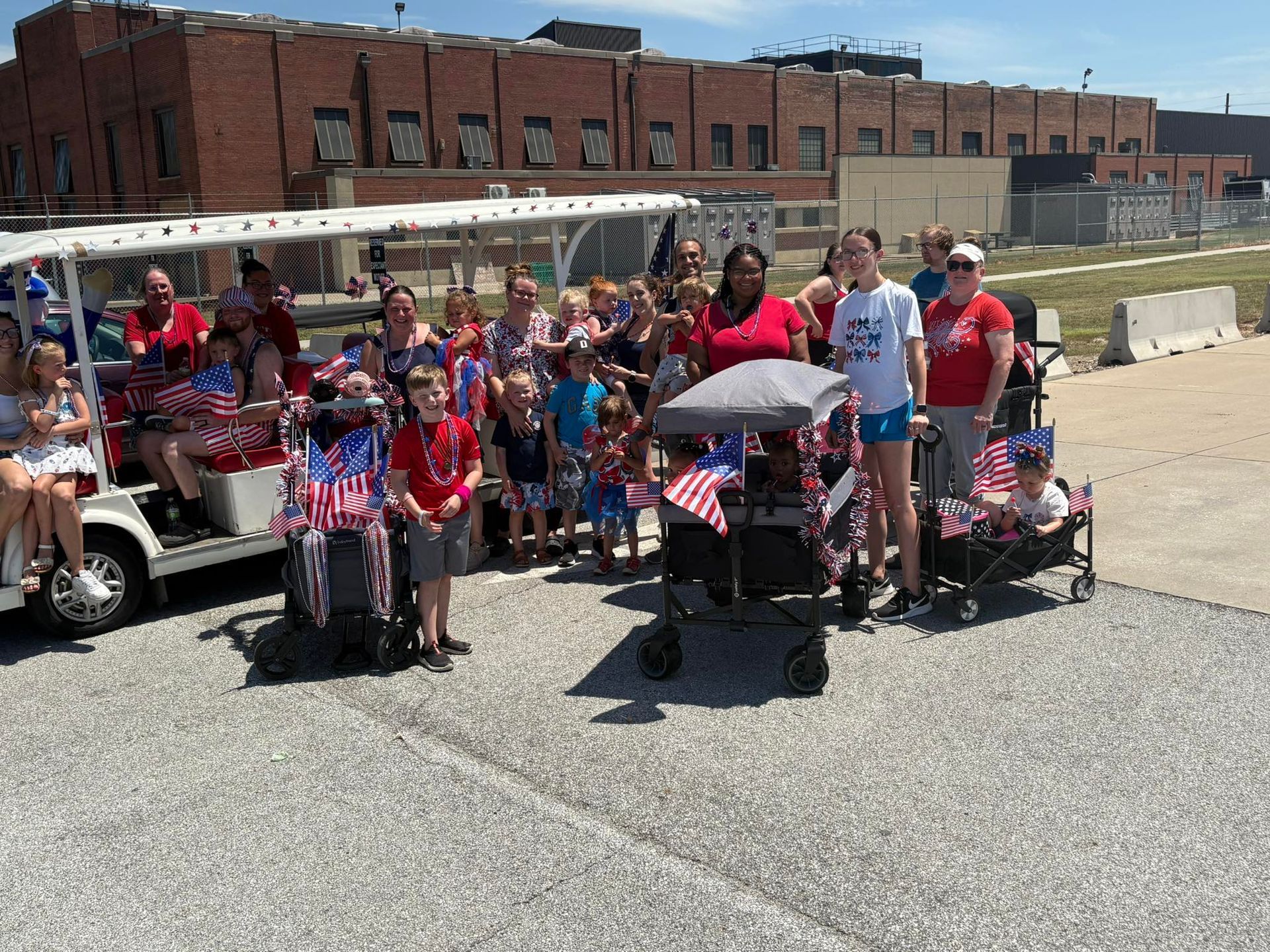 Group of people, including children