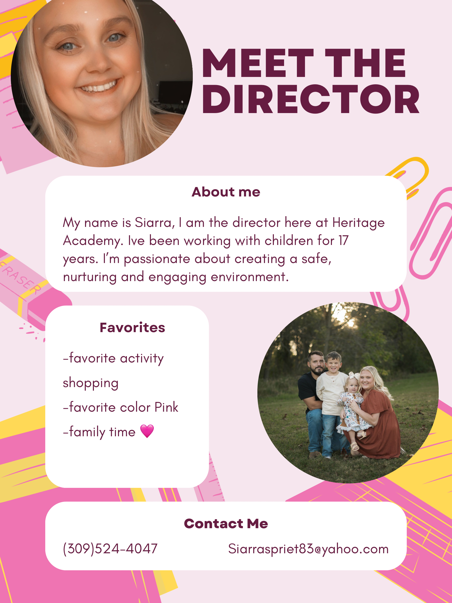 Director's profile: Photo of woman, 