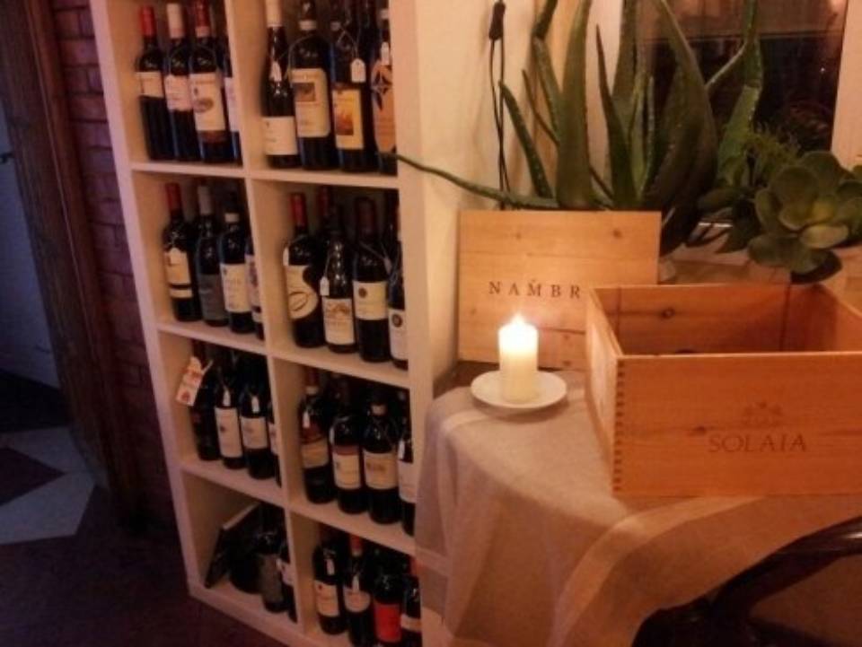 bottiglie di vino presenti nel ristorante