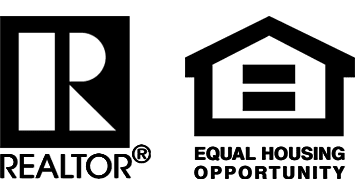 The logos for realtor and equal housing opportunity are black and white.