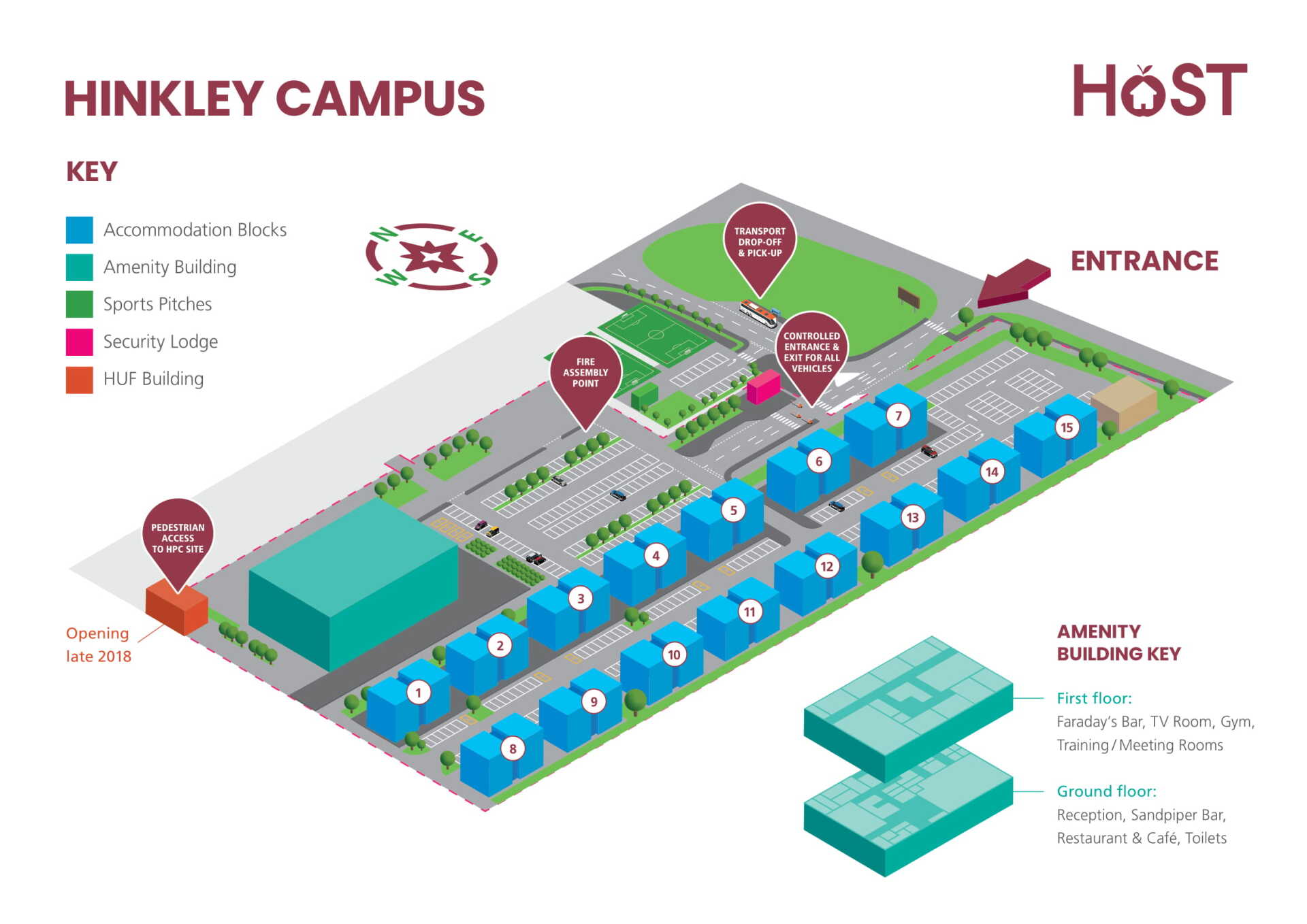 HOST Somerset | Hinkley Campus Map