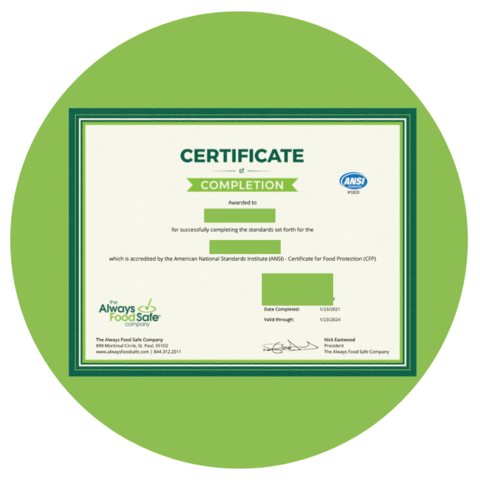 Certified Food Manager Certification