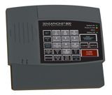 A close up of a keypad on a white background.