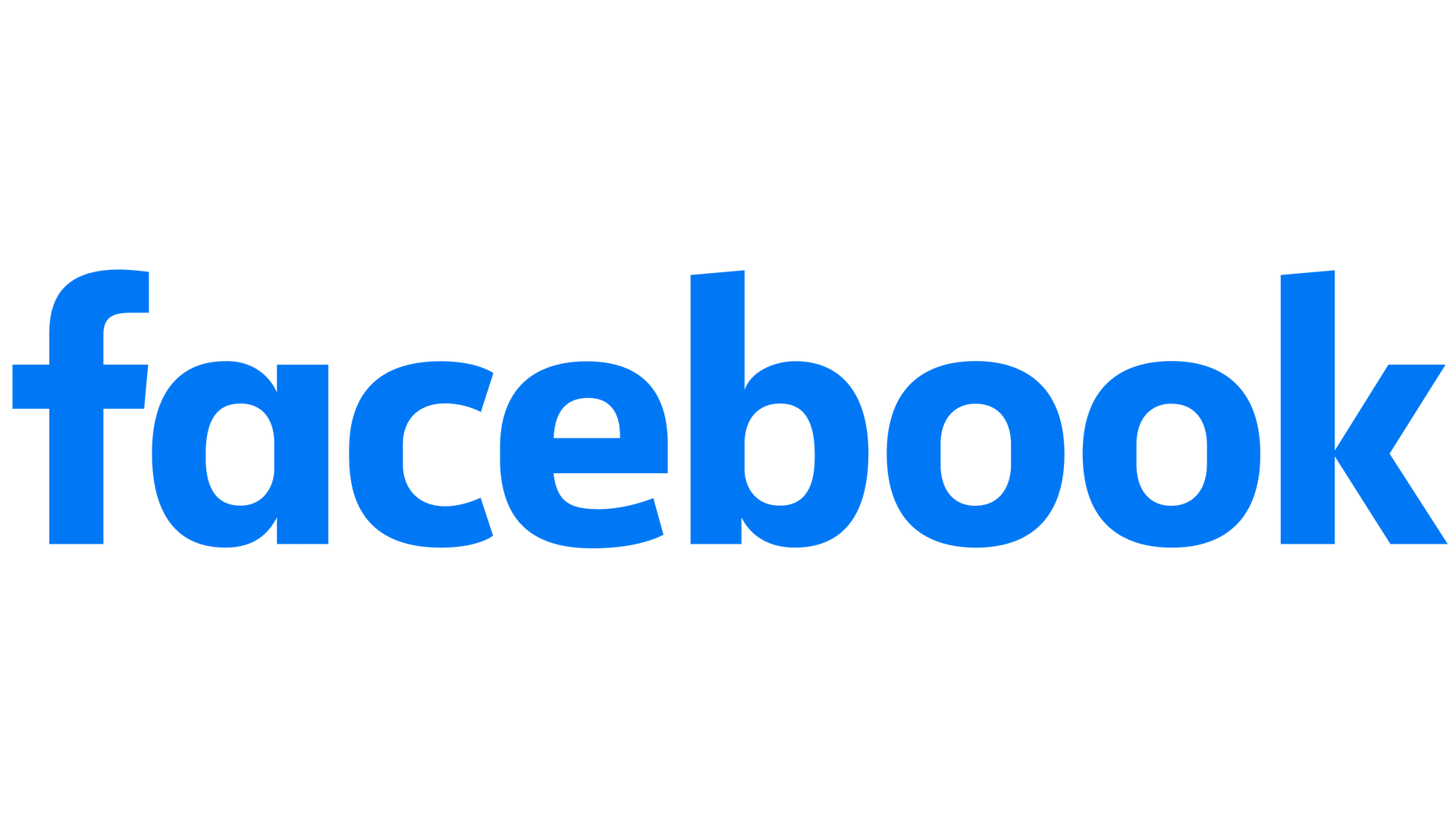 The facebook logo is blue and white on a white background.