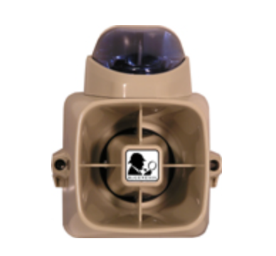 A speaker with a picture of a man on it