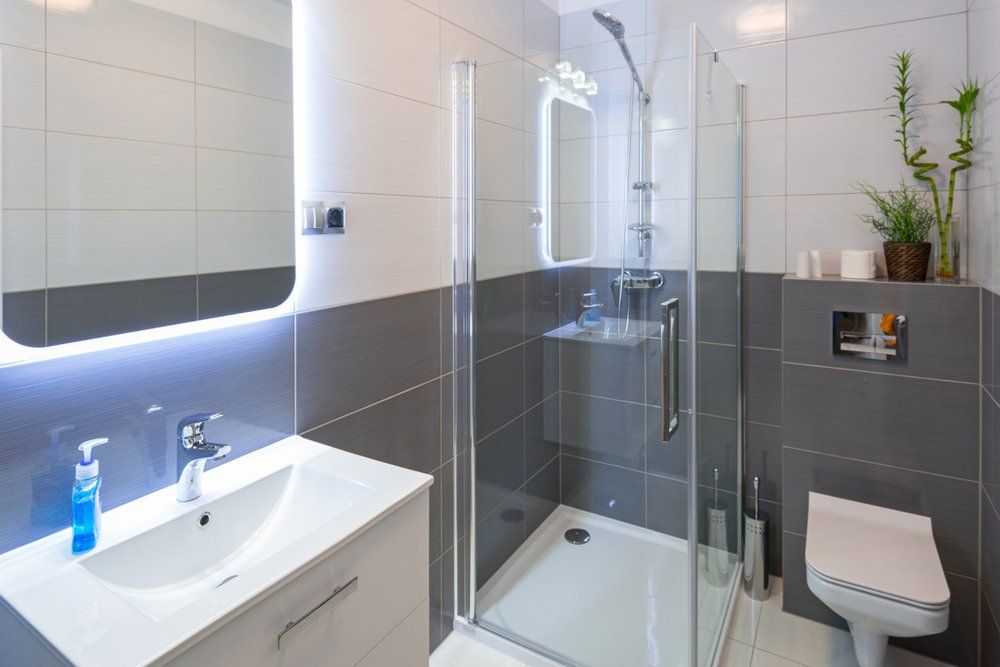 Bathroom Vanity With Illuminated Mirror — Bathroom Accessories in Taree, NSW