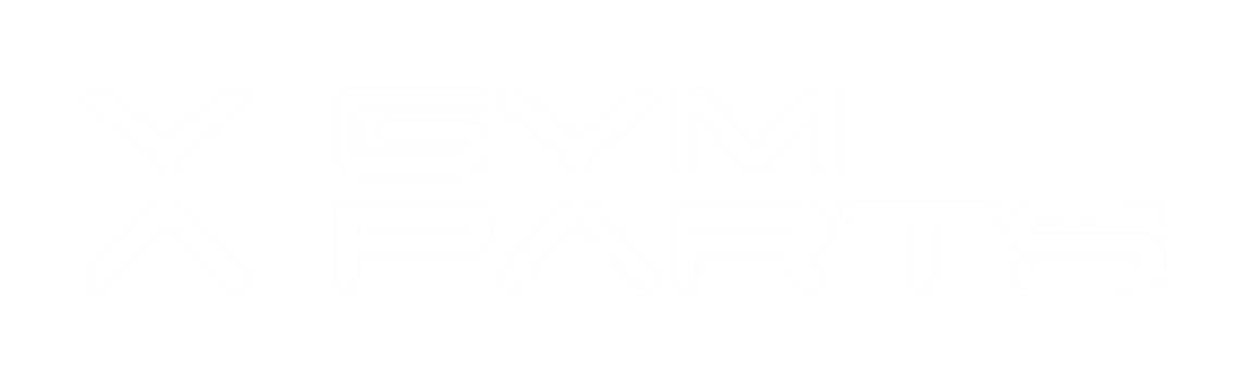 białe logo gym parts