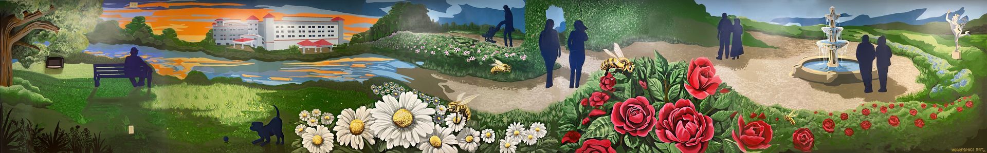 mural in florida department of health in duval. murals in jacksonville, fl. murals in florida. realistic mural. mural art. public art. 