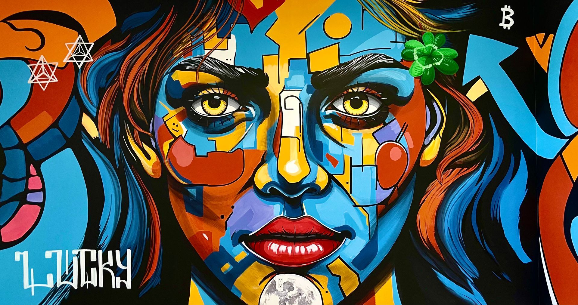 murals in st augustine. murals in florida. abstract mural. graffiti mural. street art. mural art. public art. geometric mural.