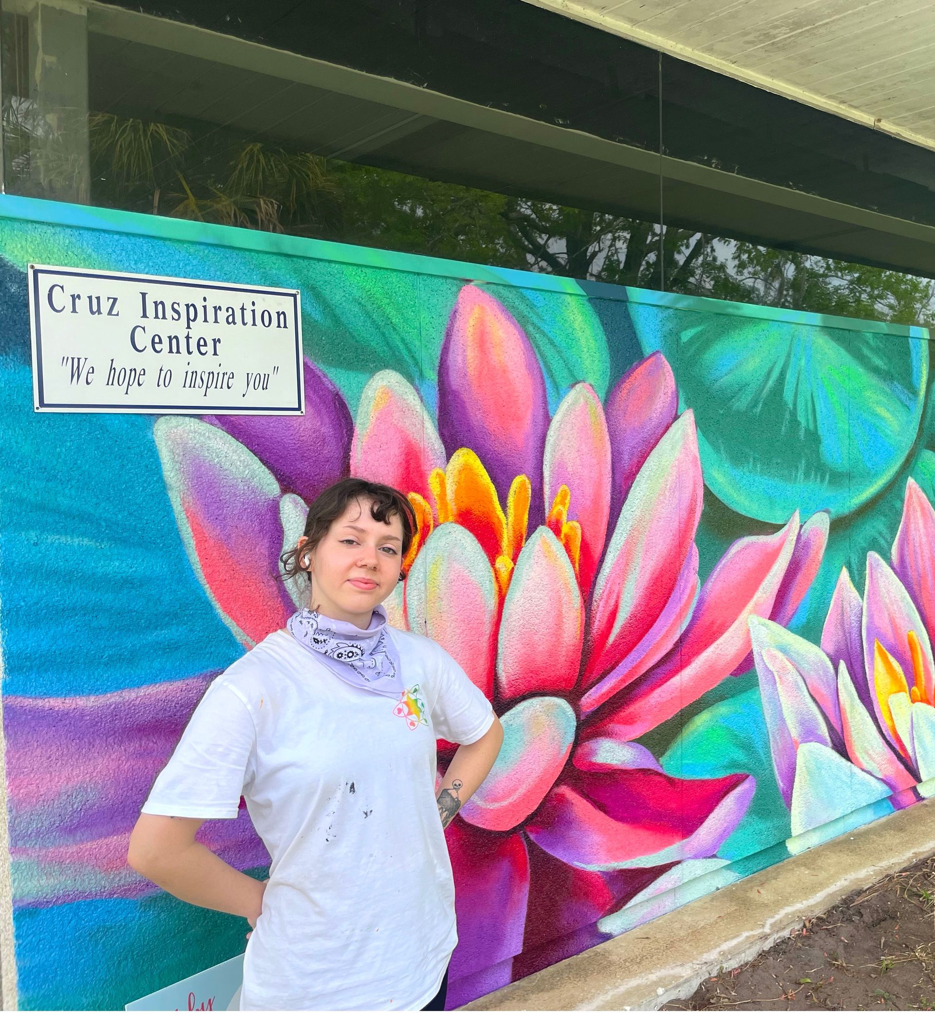 floral mural. flower mural. murals in florida. abstract mural. street art. mural art. public art. geometric mural.