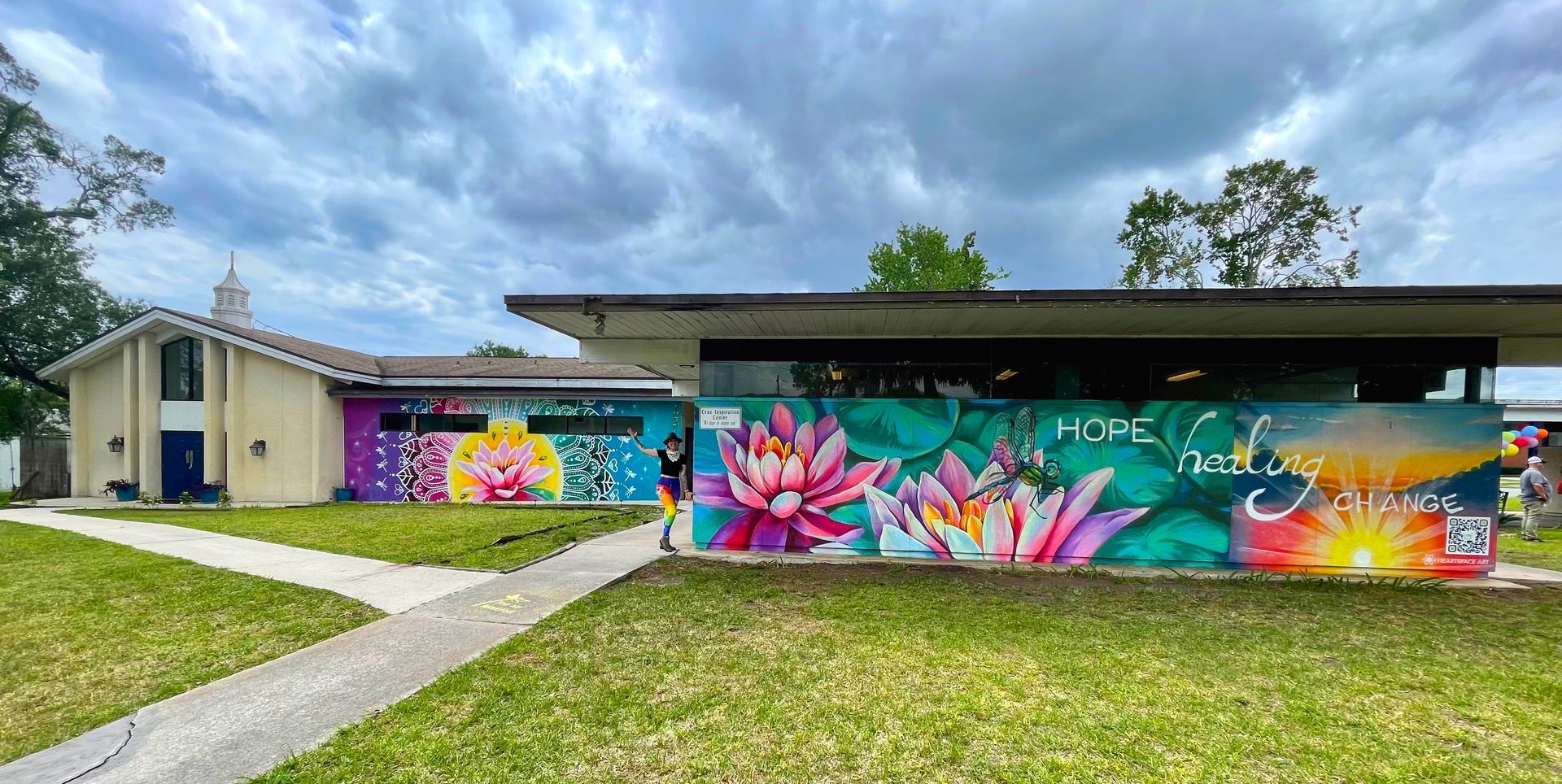 floral mural. flower mural. murals in florida. abstract mural. street art. mural art. public art. geometric mural.