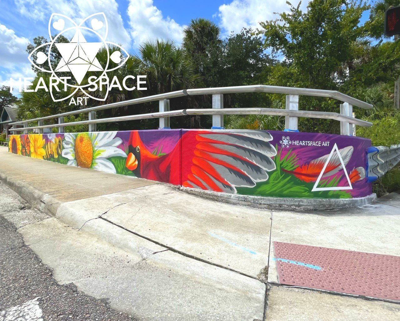 outdoor mural. murals in florida. realistic mural. abstract mural. flower mural. floral mural. bird mural. mural art. public art. street art.