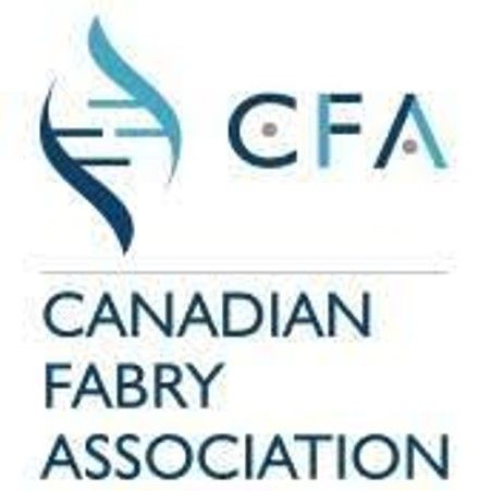 Logo of the Canadian Fabry Association: a DNA helix design and