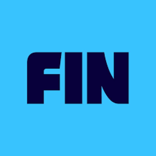 Blue square with the word