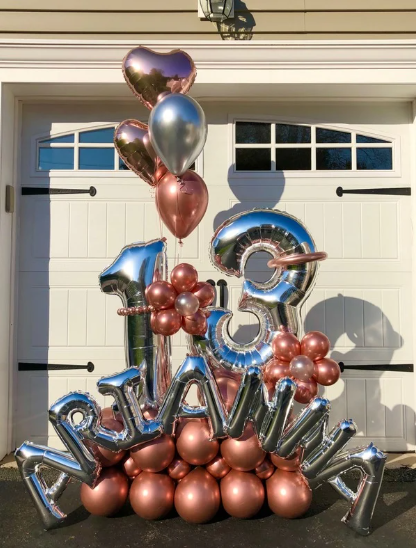 A balloon arrangement with 