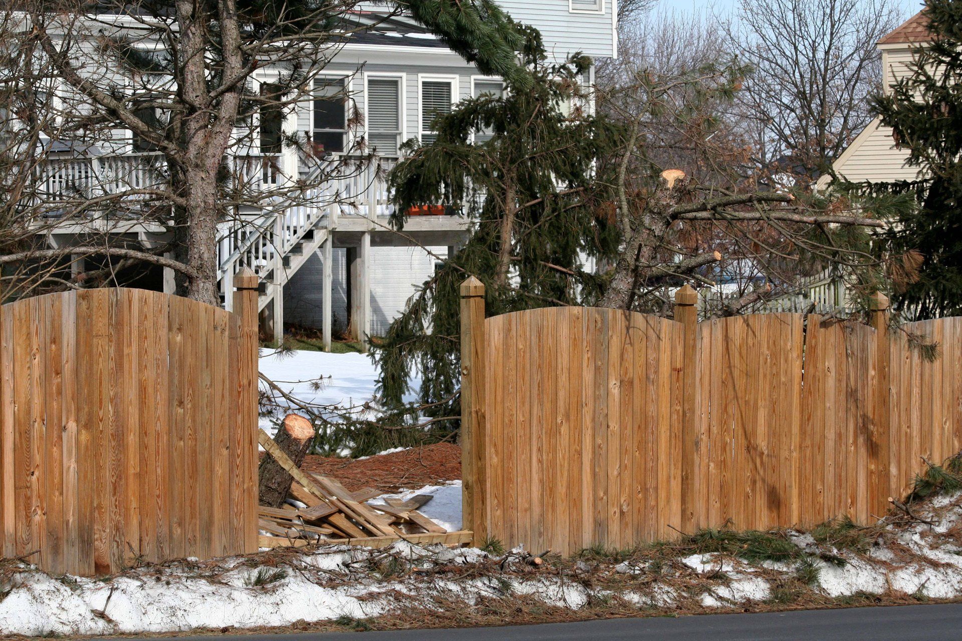 Wooden fence repairs