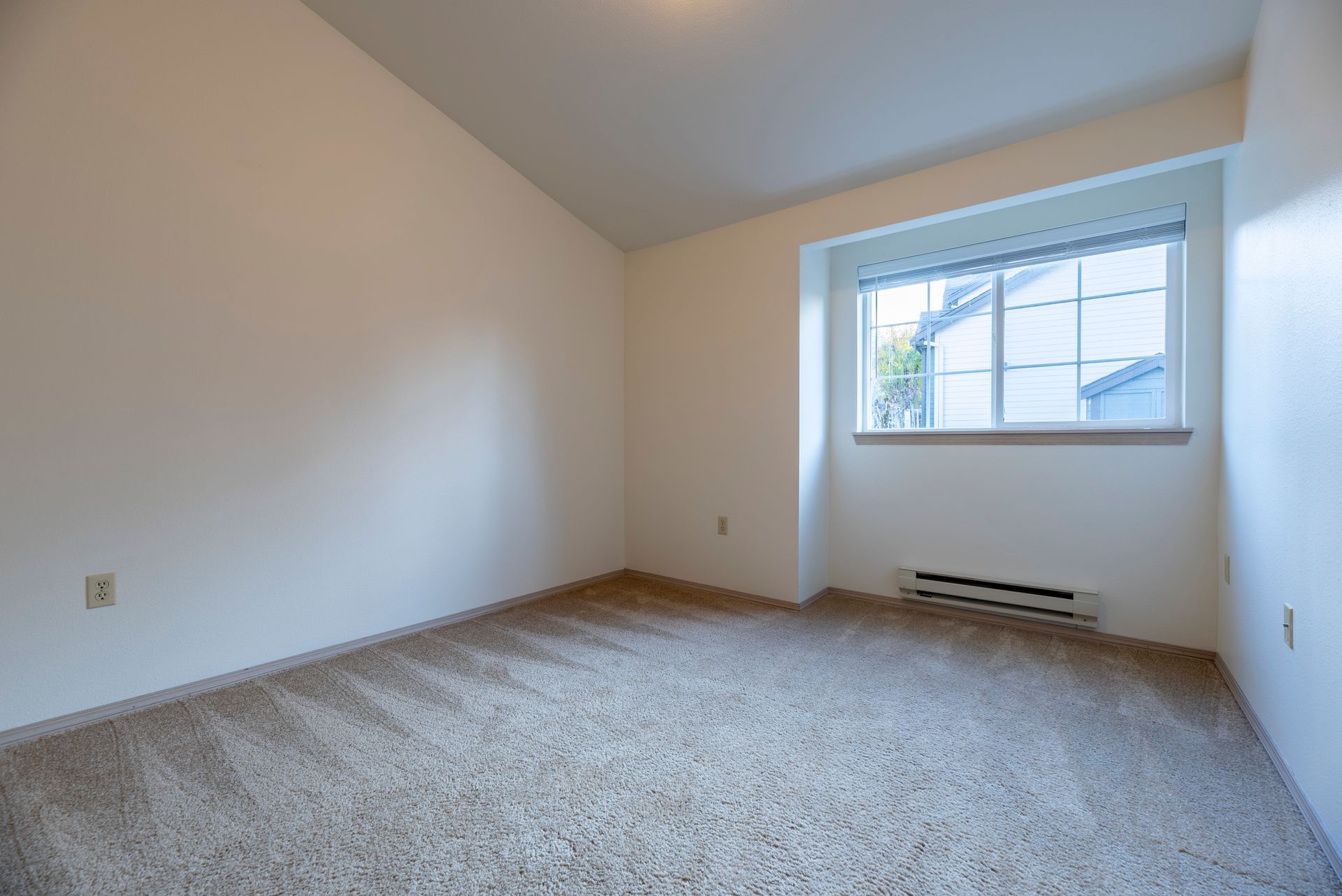 Vaulted ceilings in top floor homes