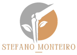 Um logotipo para uma empresa chamada stefano monteiro