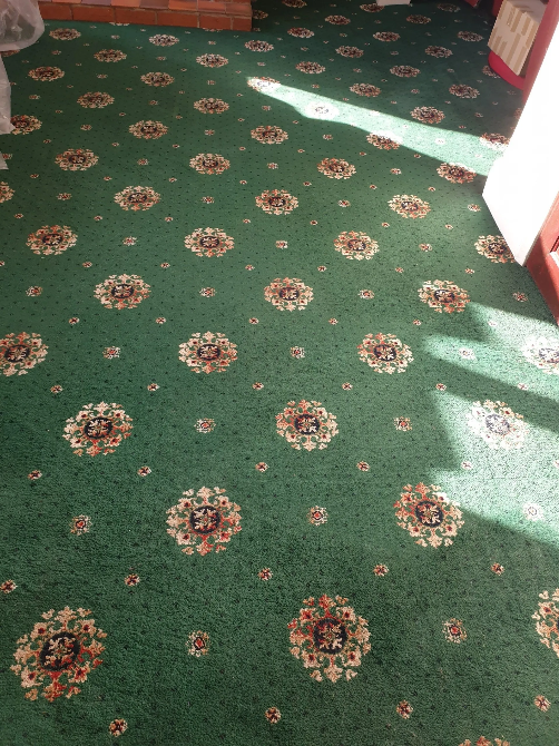 patterned carpet after a clean