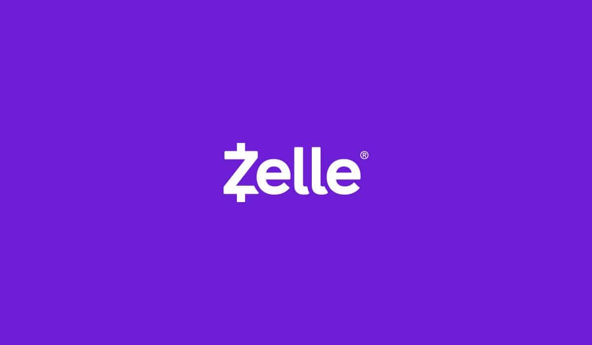 Zelle logo on a purple background. White text with a stylized Z.