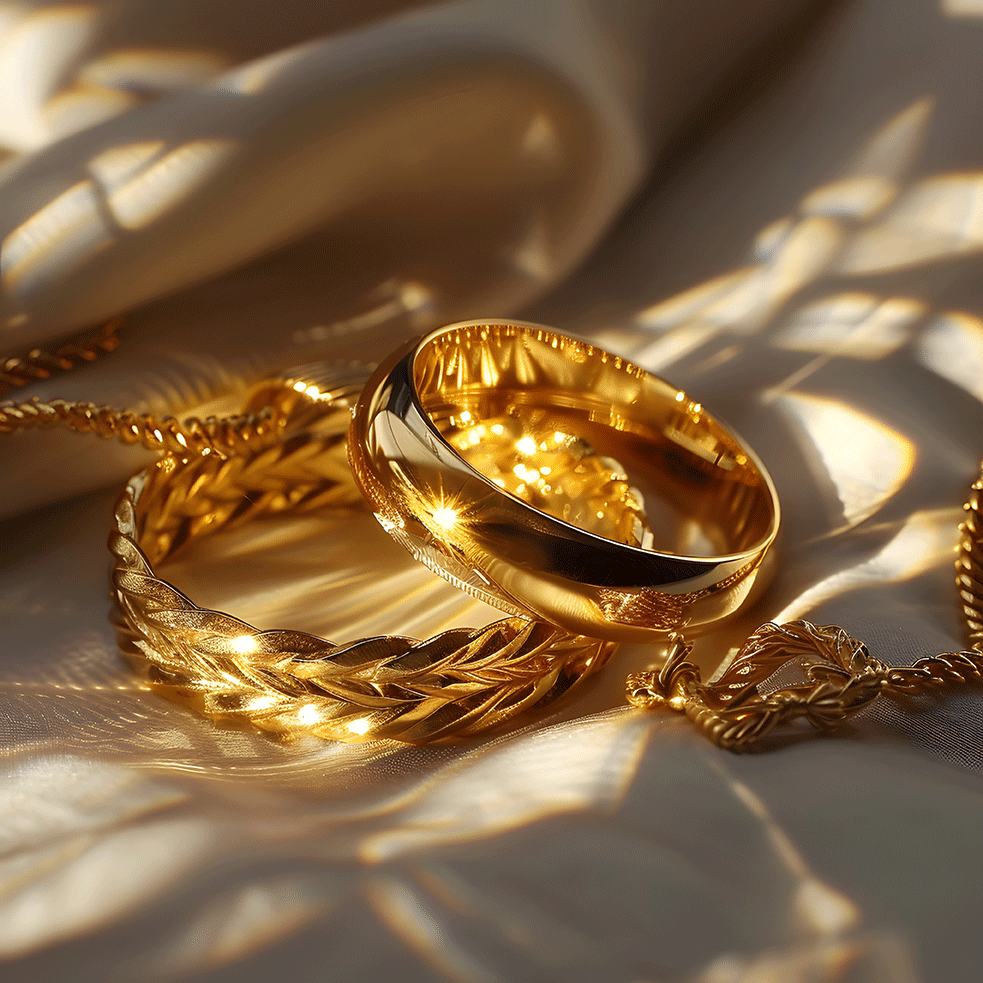 Poster illustration about gold trading related investments (including gold jewelry)