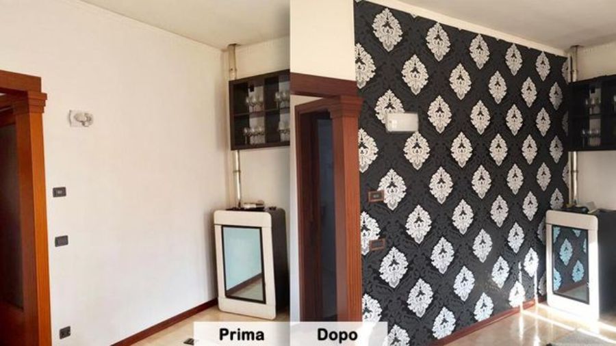 Tinteggiatura prima e dopo