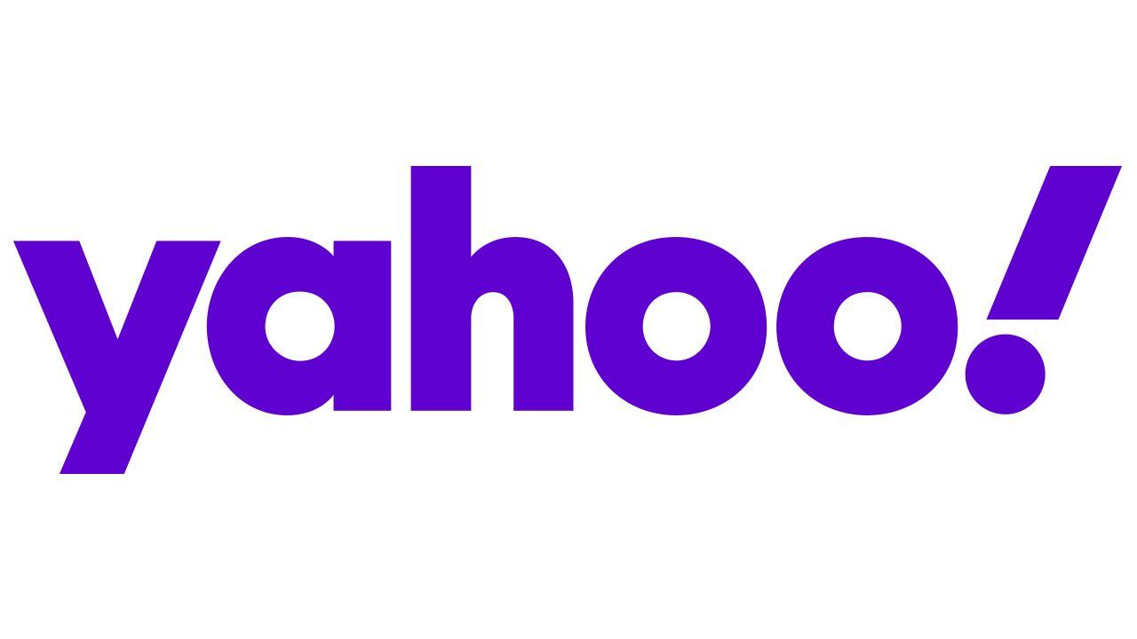 Yahoo! logo in purple text with an exclamation point.