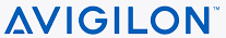 AVIGILON logo in blue, with