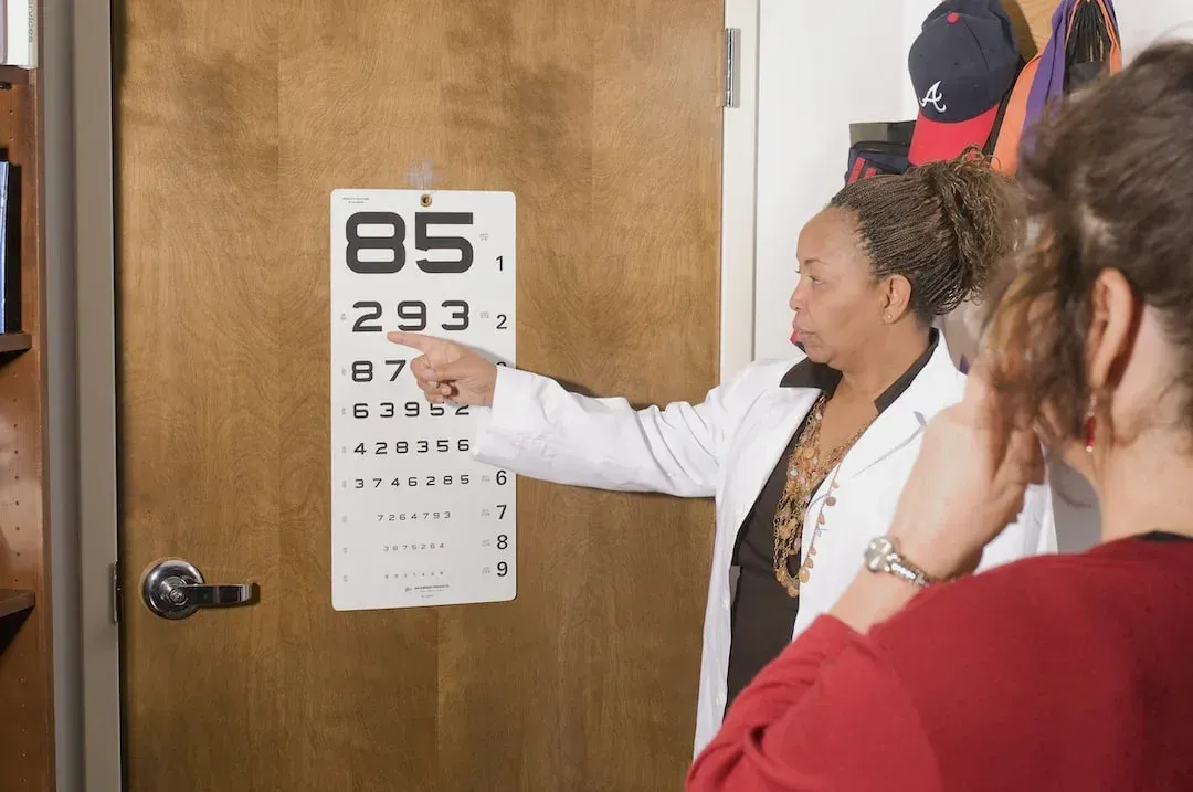 Comprehensive eye exam being performed at South Shore Eye Associates, North Easton MA