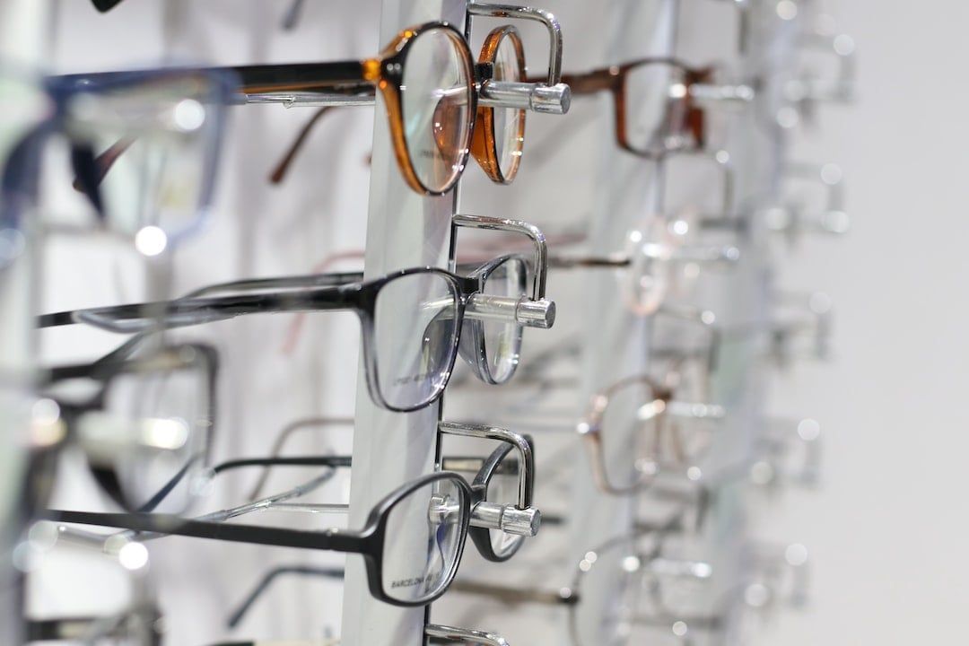 Eyeglass frames at South Shore Eye Associates optical dispensary, North Easton