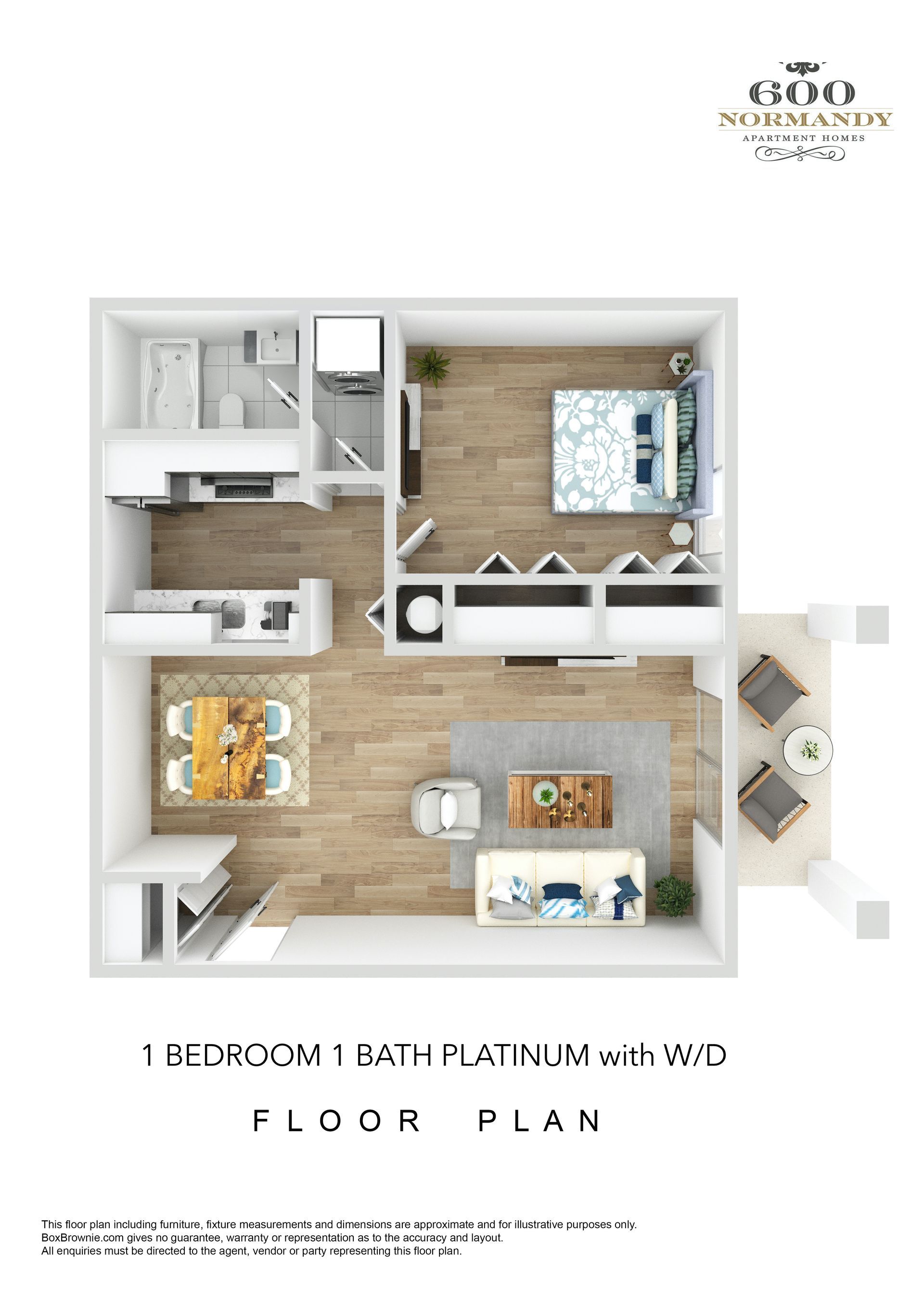 1 Bed 1 Bath - Washer/Dryer