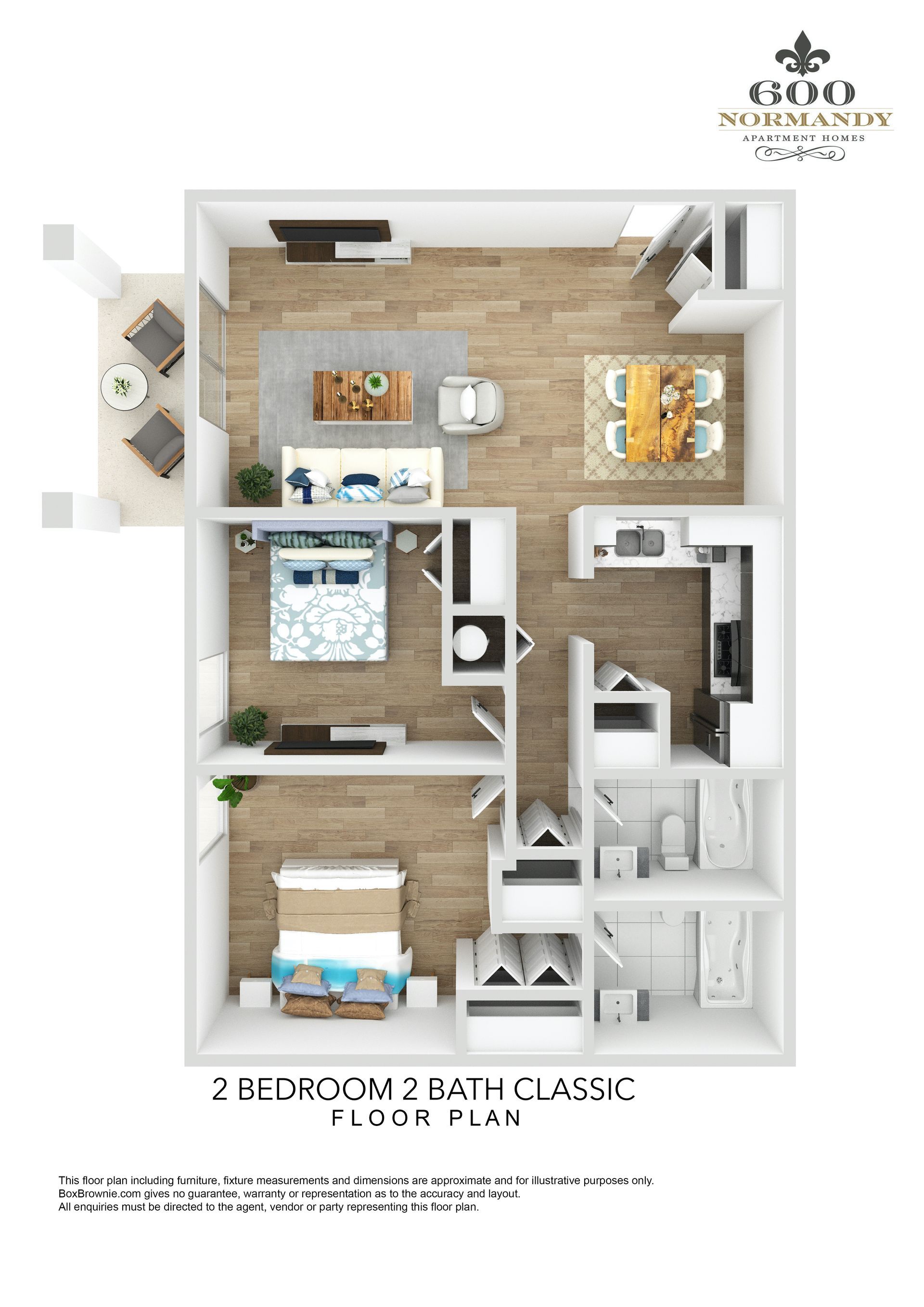 2 Bed 2 Bath - Classic