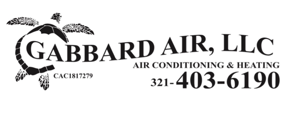 A logo for gabbard air llc air conditioning and heating