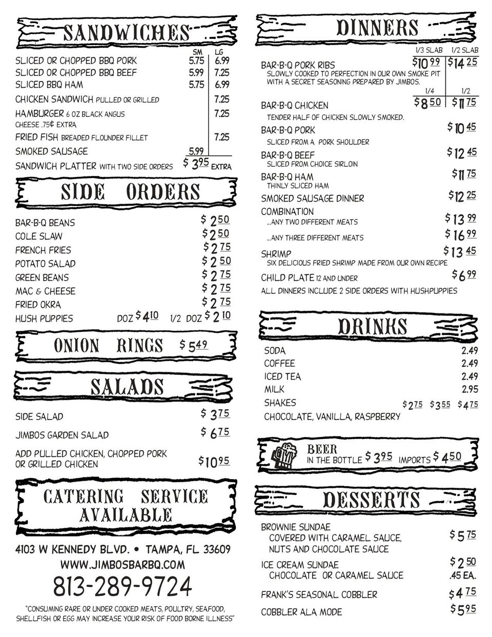 Restaurant Tampa, FL Jimbo's Pit Bar BQ