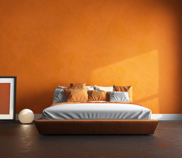 orange coloured wall