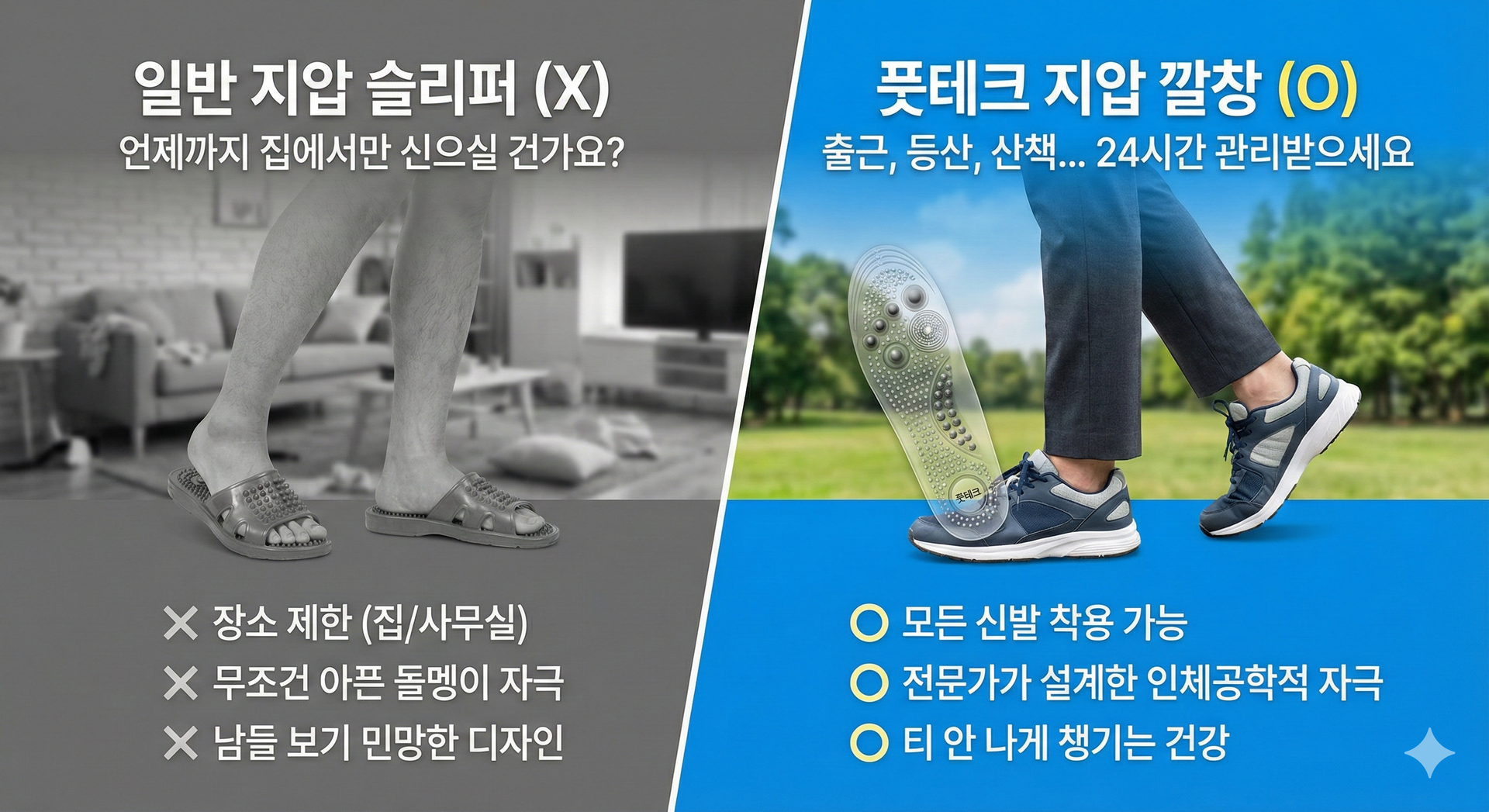 Gangnam Jeongyeon Footmassage footech reflexology orthotic insoles comparision