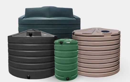 round rain harvesting tanks